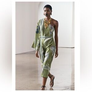 Zara collection printed asymmetric dress